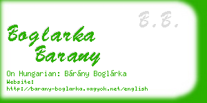 boglarka barany business card